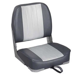 Deluxe Folding Marine Boat Seat (Gray/Charcoal) - Picture 1 of 7