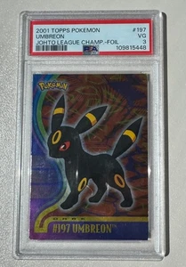 Pokemon TOPPS - Johto League Champions - Silver HOLO Umbreon - PSA3 pop2 - Picture 1 of 6