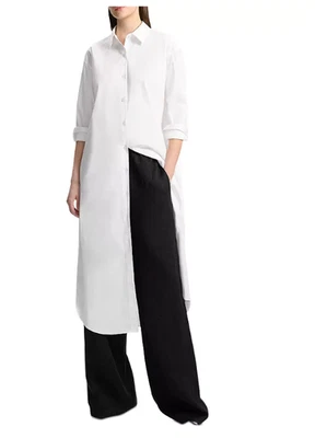 Maxi Vestido Camisa Theory Blanco Talla S 6881 Foto 1 de 2