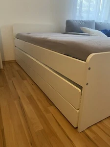 IKEA SLÄKT Bettgestell mit Unterbett u. Aufbewahrung - nur Abholung - Bild 1 von 3