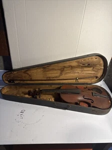 Antike Vintage Geige mit Koffer zum Reparieren Review Bilder & Beschreibung lesen - Bild 1 von 18