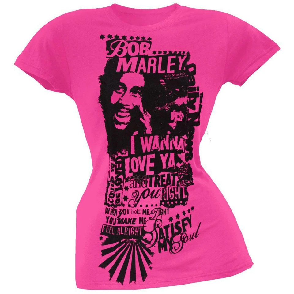 Bob Marley - Wanna Love Ya Juniors T-Shirt - Image 1 of 1