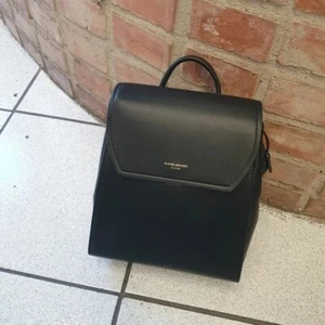 DAVID JONES PARIS ZAINO DONNA-WOMAN BLACK-NERO SIMILPELLE MARTELLATO - Foto 1 di 12