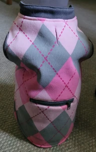 Boots & Barkley Dog Costume Size Medium Fleece Vest Pink Gray Pocket Leash Hole - Picture 1 of 7