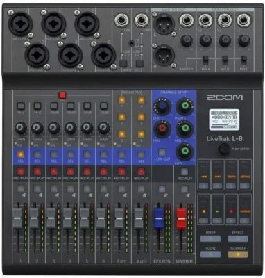 Zoom Digital Mixer 8ch Live Streaming Audio Interface Multitrack Recorder L-8 - Image 1 of 4