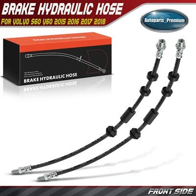 2x Manguera hidráulica de freno delantera izquierda y derecha para Volvo S60 V60 2015 2016 2017 2018 Foto 1 de 4