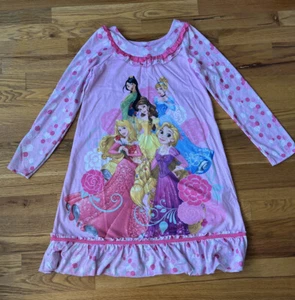 Disney Princess Girl's Long Sleeve Pink Pajamas Nightgown Size 9/10 - Picture 1 of 4