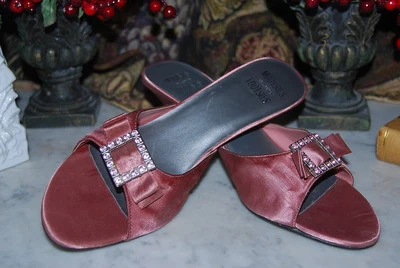 ZAPATOS SANDALIA MUJER MOOTSIES TOOTSIES ROSA SATINADO HEBILLA CON JOYAS PUNTA ABIERTA S 10 M Foto 1 de 4