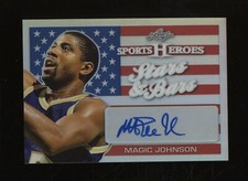 2017 Leaf Sports Heroes Stars & Bars Magic Johnson Lakers HOF AUTO