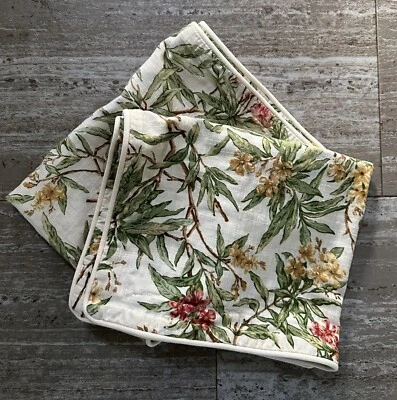 Chaps Ralph Lauren Funda Almohada JUEGO ESTÁNDAR/2 Llaves Biscayne Floral Cordón Algodón Foto 1 de 4