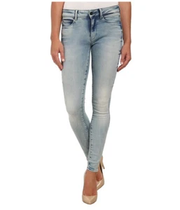 $250 Designer Rare G-STAR Women's 3301 High Super Skinny Distress Jeans 27x32 - Picture 1 of 5