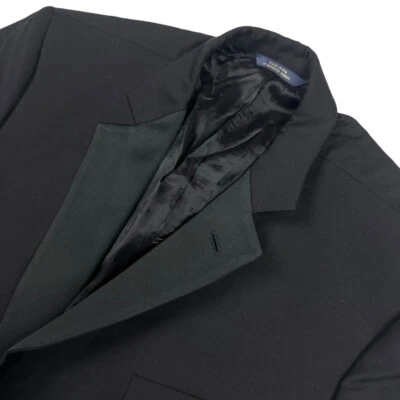 Fitzgerals Men's 100% Wool 2-Button Tuxedo Jacket Blazer Black • 44R - Image 1 of 4