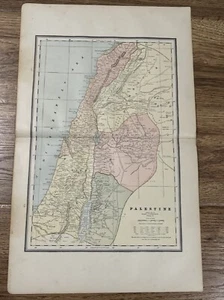 Large Antique 1886 Map Of Palestine 21.5”x13.5” - Picture 1 of 7