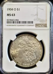 1904-O Morgan Silber Dollar NGC gestempelt MS63 Erhaltung - Bild 1 von 5