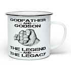 The Legend And The Legacy Novelty Enamel Tin Gift Mug - Various Titles - White