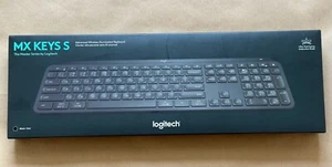 NEW LOGITECH MX KEYS S ADVANCED WIRELESS ILLUMINATED KEYBOARD BLACK 920-011406 - Picture 1 of 6