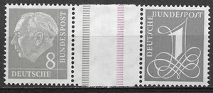 Germany 1956 MiNr. WZ15 Heuss MNH VF - Picture 1 of 1
