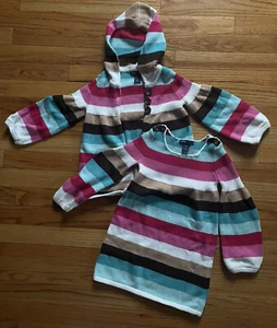 Baby Gap Size 3 Striped Knit Dress with Matching Sweater  - Picture 1 of 4