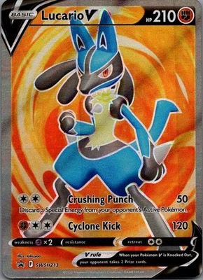Lucario V Promo SWSH: Sword & Shield Promo Cards SWSH213 NM - Image 1 of 2