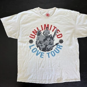 Red Hot Chili Peppers Unlimited Love 2022 Tour concert T-shirt LARGE Cream - Picture 1 of 7