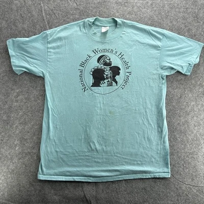 Camisa masculina vintage National preta projeto de saúde feminina 2XL empoderamento anos 90 - Imagem 1 de 4