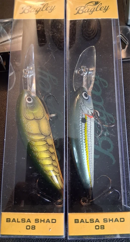 Lote de 2 señuelos de pesca Bagley Balsa Shad 08 Foto 1 de 4