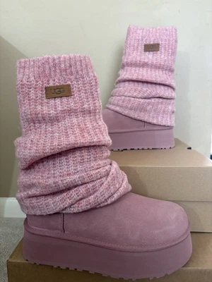 Mini calentador de piernas UGG clásico para mujer rosa amanecer talla 10 *en mano* Foto 1 de 4