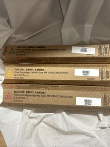 Read Please 3x Ricoh Savin Lanier Print Toner Cartridge 841725 841726 841727 - Photo 1/20