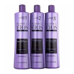 Cadiveu Plastica Dos Fios / Kit Trattamento Raddrizzante Professionale 3x1L - Foto 1 di 5