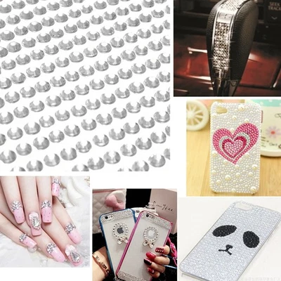 TRASPARENTE FOGLIO DA 750 ADESIVI COLLA PZ STRASS MOBILI BRILLANTI CAMBIO tw - Immagine 1 di 4