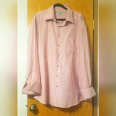 Camisa social Fratello rosa/branco 18 1/2 36-37 - Imagem 1 de 3