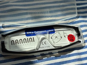 NANNINI Italy Lesebrille Neu mit Etikett +2,50 schwarz flach Specs 100% UV kompakt - Bild 1 von 4