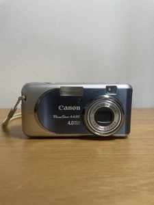 Canon Powershot A430 - Sensor CCD de 4 MP y zoom 4X - Probado/100% - Excelente azul - Imagen 1 de 4