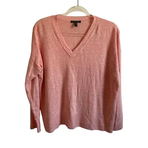 Eileen Fisher Organic Linen Lightweight V-Neck Oversized Sweater - Size XS - Picture 1 of 5