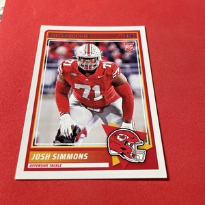 Josh Simmons .. ROOKIE .. Ohio State Buckeyes / KC Chiefs .. 2025 Score Card 32 - Picture 1 of 2