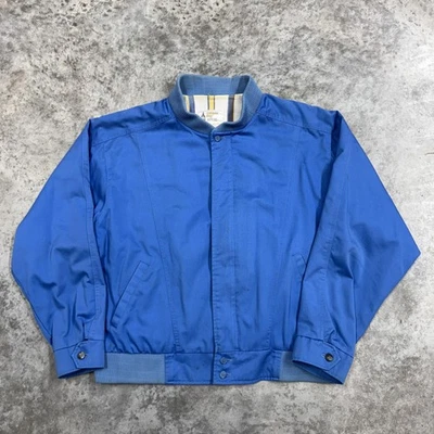 Chaqueta antiniebla London vintage para hombre 46 azul bombardero Harrington forrada ropa meteorológica años 80 Foto 1 de 4
