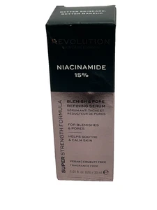 New Revolution Skincare Niacinamide 15% Blemish & Pore Refining Serum 30ml Vegan - Picture 1 of 7