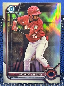 2022 Bowman Draft Chrome RICARDO CABRERA Refractor Cincinnati Reds - Picture 1 of 2