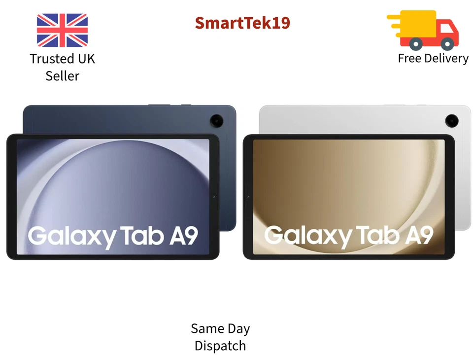 Brand New Sealed Samsung Galaxy Tab A9 64GB - Wi-Fi & 4G - Silver/Navy/Graphite - Image 1 of 1