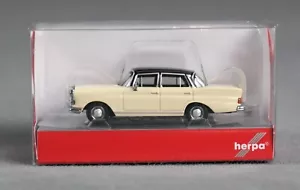 HERPA 430739-003 (H0,1:87) Mercedes-Benz 200 Heckflosse, creme/schwarz NEUWARE! - Picture 1 of 5