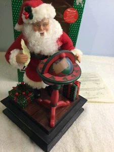 RARE VTG Holiday Creations Lighted Musical SANTA CLAUS Christmas Scene Globe - Picture 1 of 5