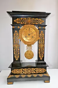 21051-54cm Great Empire Column Clock-Wood and Bronze Fire Gilding - Picture 1 of 13