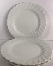 Johnson Brothers 3-Bread & Butter Plates Regency White Swirl England 6 1/4" D