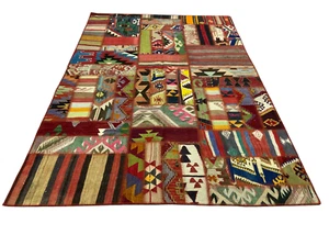 Turkish Kilim Patchwork Carpet, 4.5x6.7 Ft, Area rug, Floor Rug - Picture 1 of 3