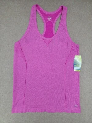 NUEVO CON ETIQUETAS ~ SPALDING Mujer MEDIANO Rosa Speed-Dri Atlético Corredor Espalda Tanque (punto) ~ $30 Foto 1 de 4