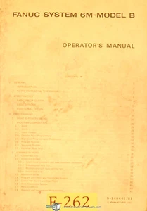 Fanuc 6M Model B, CNC Control, B-54044E/01, Operators Manual Year (1983) - Picture 1 of 6