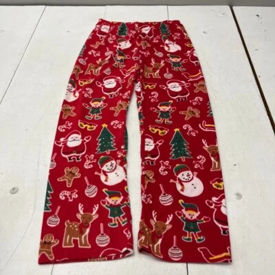 Pj Place Rojo Navidad Estampado Polar Pijama Pantalones Unisex Niños Talla XXL (16) Foto 1 de 4