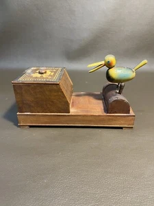 Vintage Cigarette Dispenser 1930’s All Wood Hand Painted Duck - Picture 1 of 9