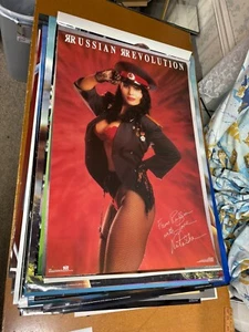 #55 Vintage 1980s Poster 35x23 Russian Revolution Natasha Sexy Pin Up OSP Pub. - Picture 1 of 4