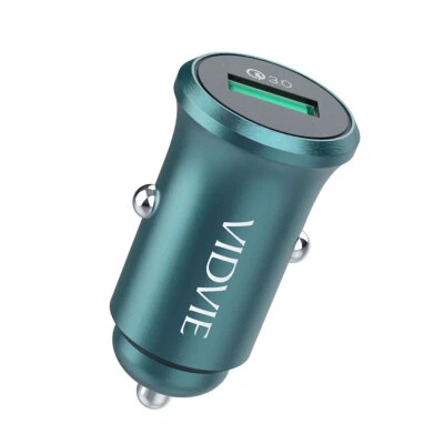 VIDVIE Mini Cargador Coche USB Carga Rápida Metal 18W con Cable de Carga CC520 Foto 1 de 4